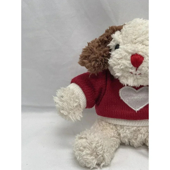 Dan Dee  Valentines Dog with Red Heart sweater  Plush Stuffed Animal Toy - Picture 3 of 14